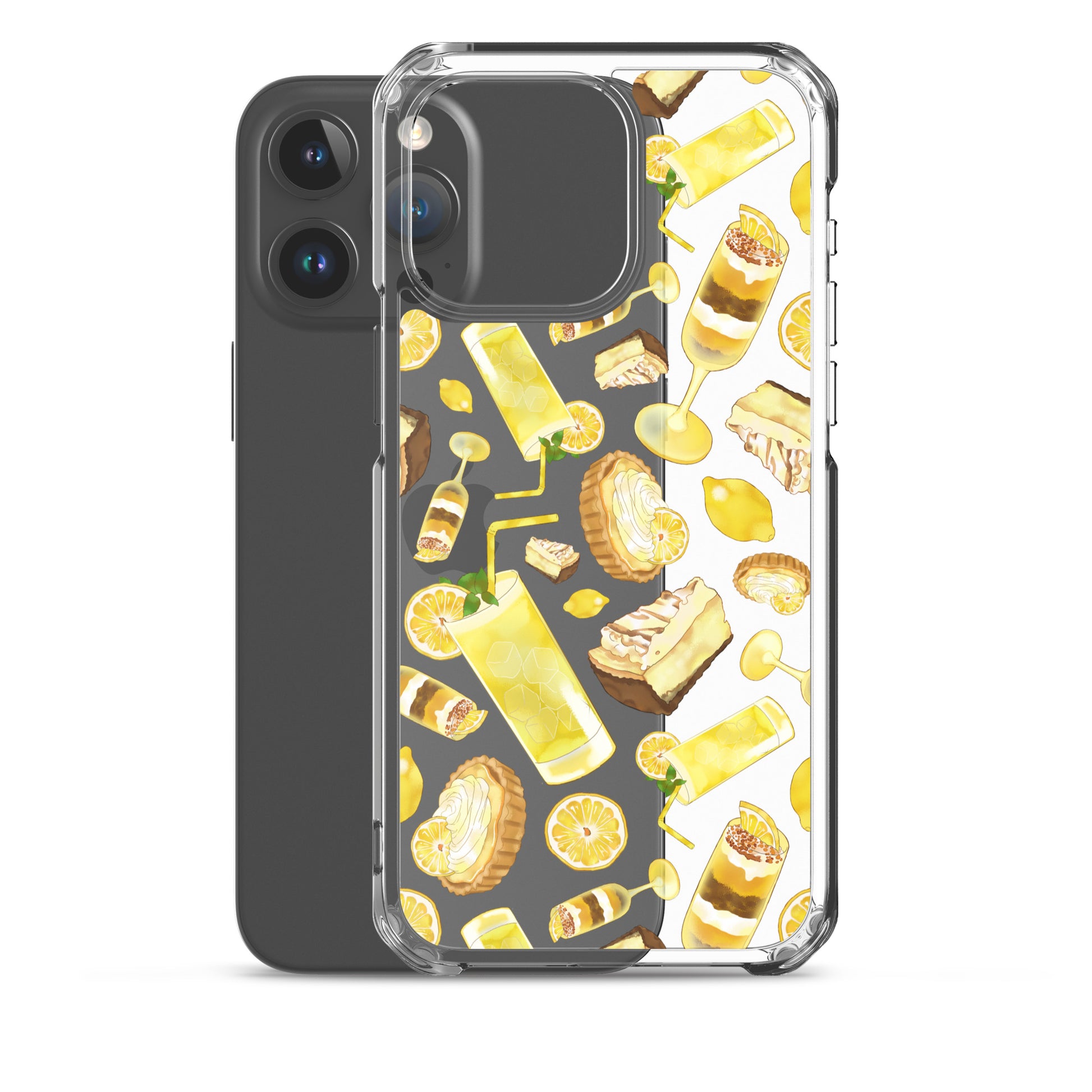 Sleek Lemon iPhone® Clear Case features a vibrant design while protecting against scratches and dirt. Perfect for style!