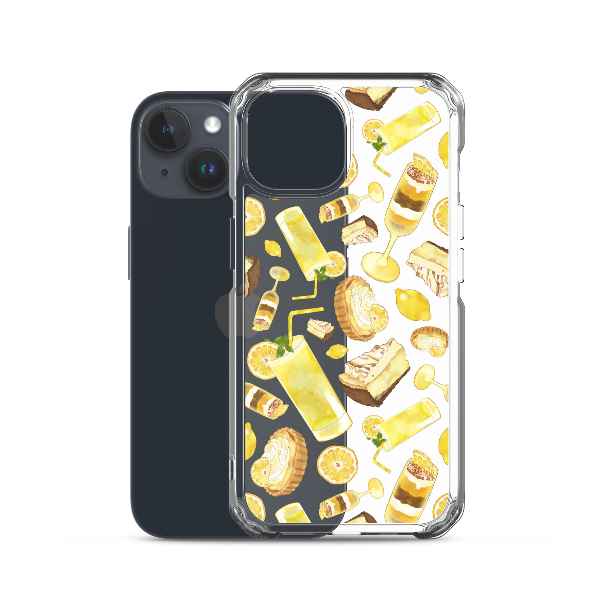 Sleek Lemon iPhone® Clear Case featuring a durable design to protect against scratches and dirt, perfect for your phone.
