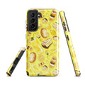 Vibrant Lemon Samsung® Tough Case featuring artistic lemon designs, offering durability and style for your Galaxy S21 FE.
