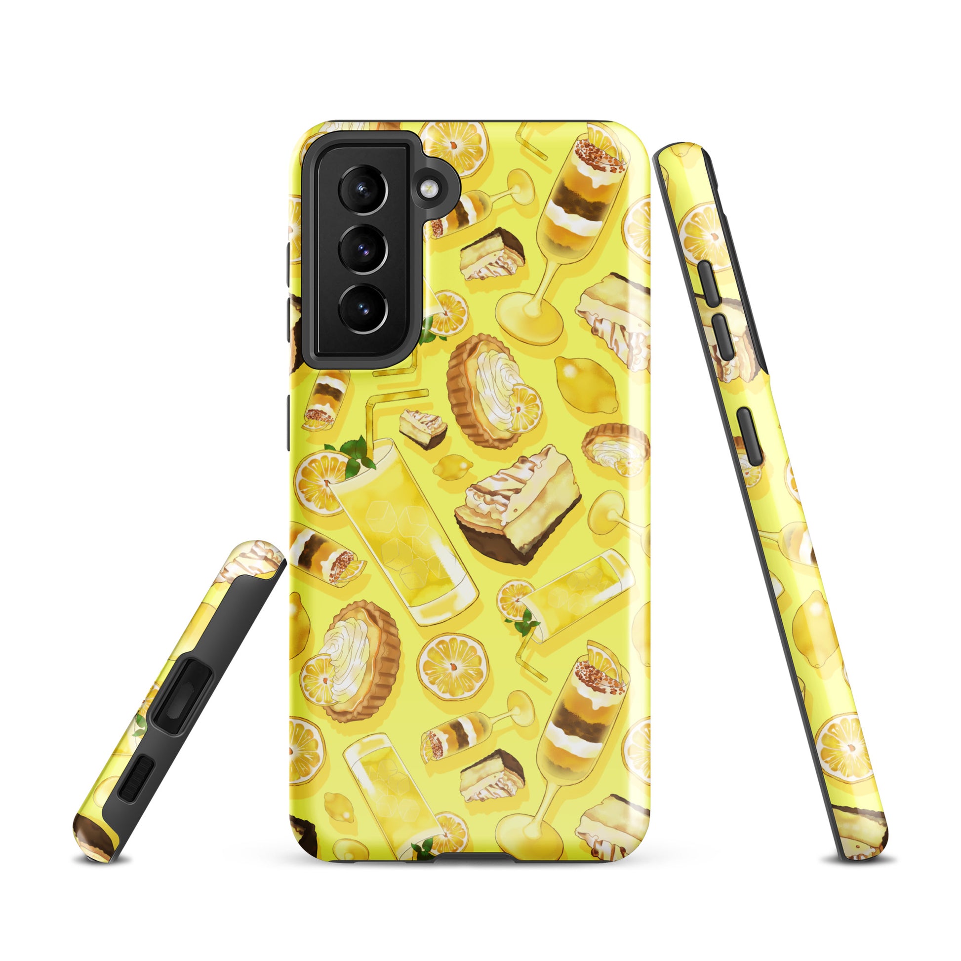 Vibrant Lemon Samsung® Tough Case featuring a sleek design to protect your Galaxy S21 from bumps and scratches.