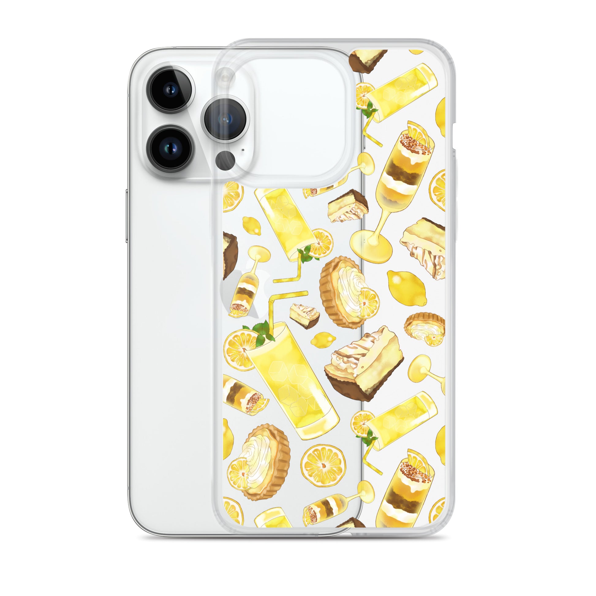 Sleek Lemon iPhone® Clear Case with vibrant fruit design protects against scratches and dirt for stylish durability.
