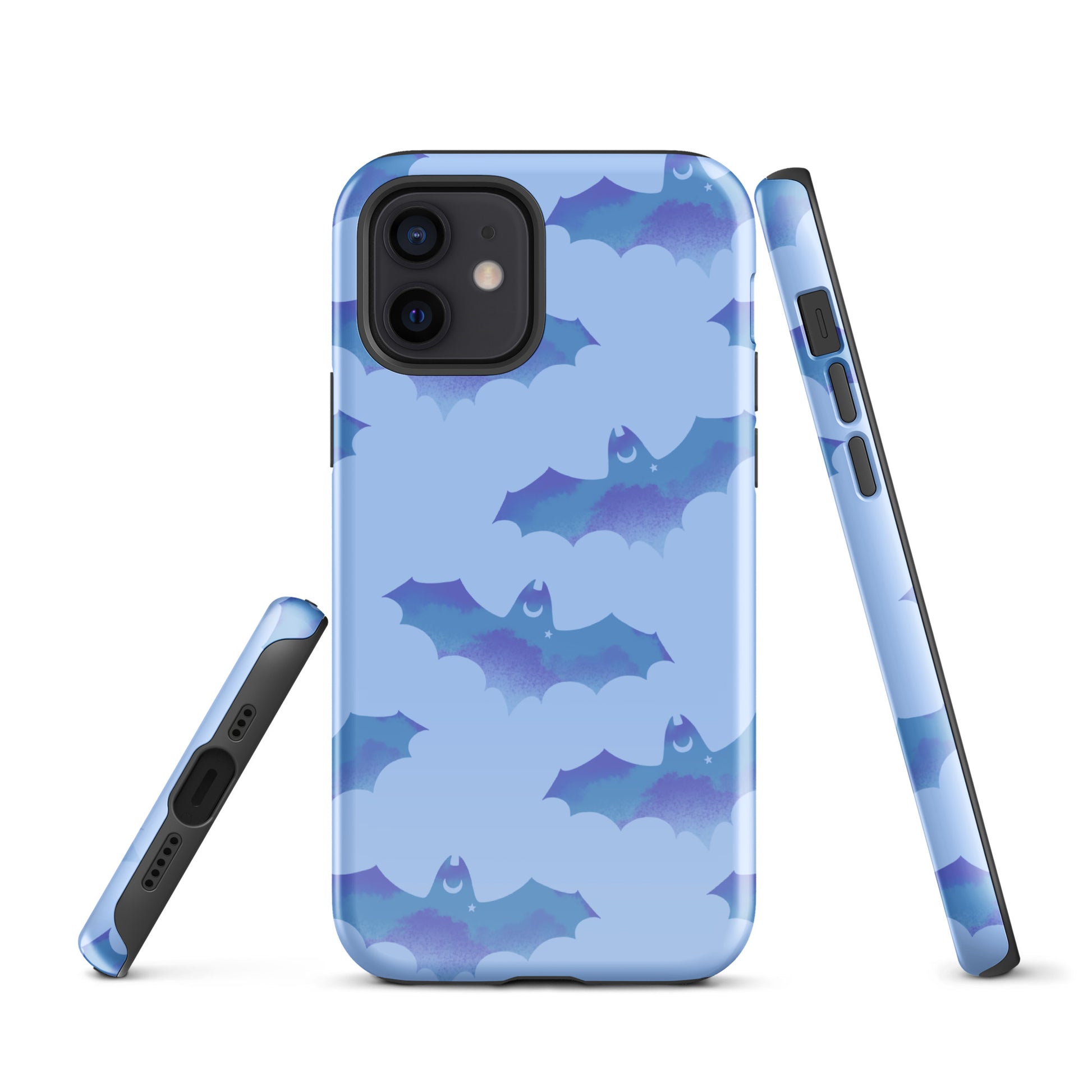 Stylish Lilith iPhone® Tough Case features a bat pattern, offering durable protection for your device all year round.