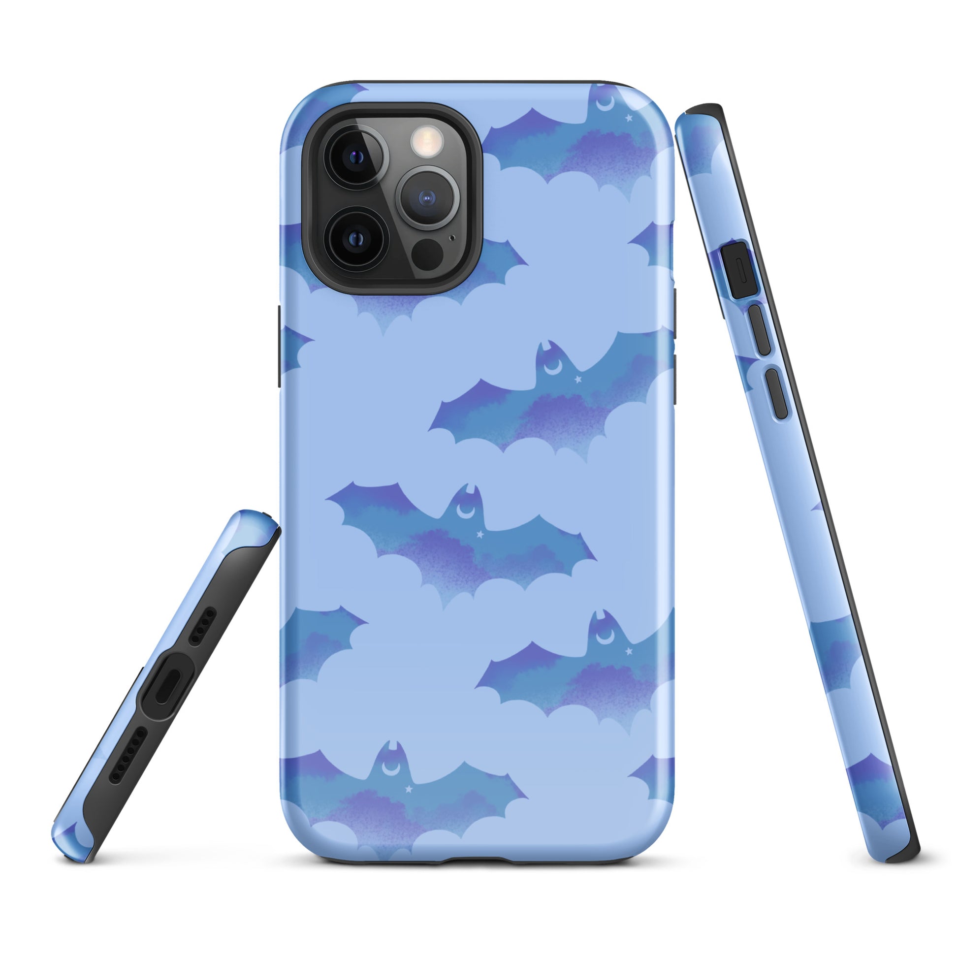 Stylish Lilith iPhone® Tough Case featuring a bat design, offering durable protection and impact absorption.