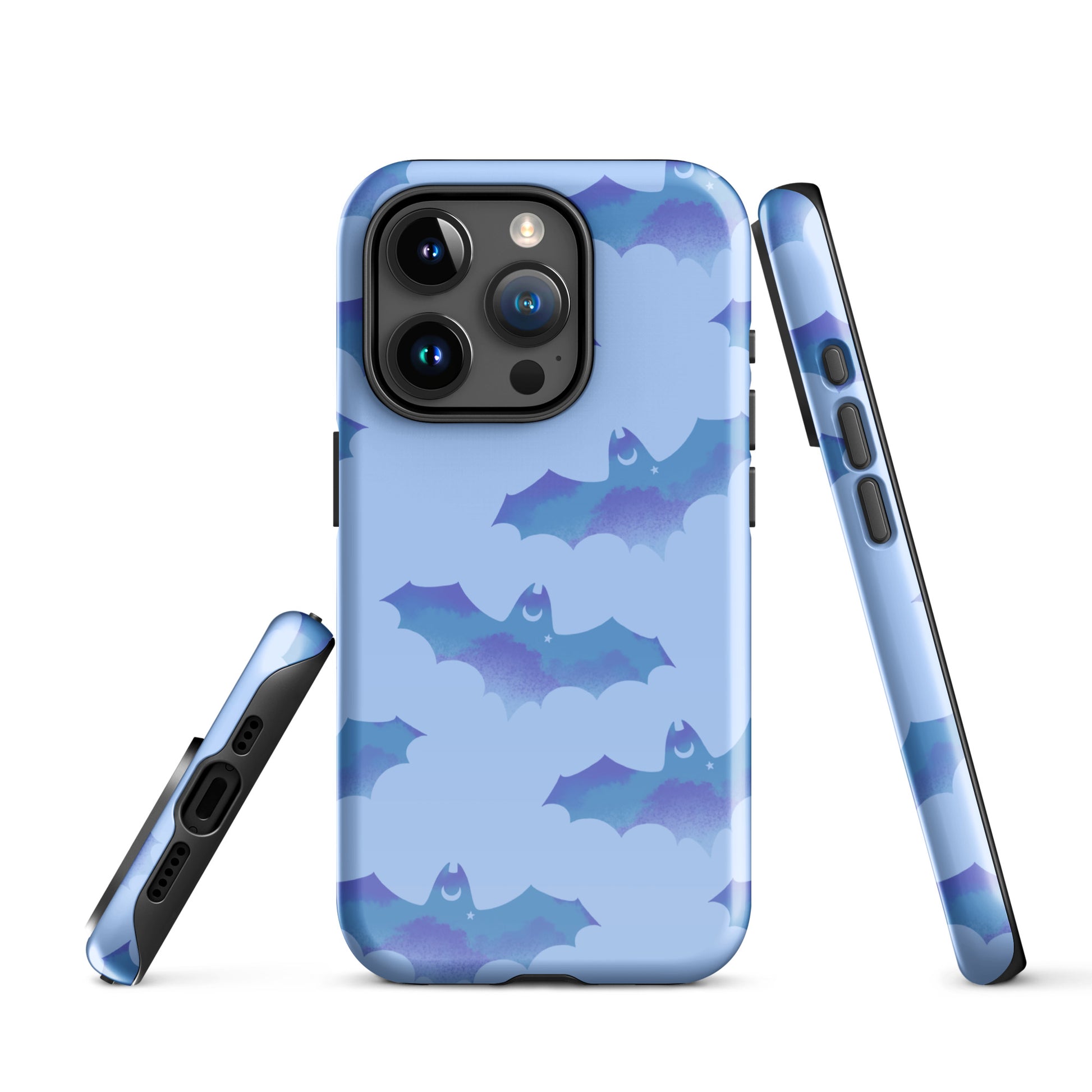 Stylish Lilith iPhone® Tough Case featuring a bat design, offering durable protection and impact absorption.