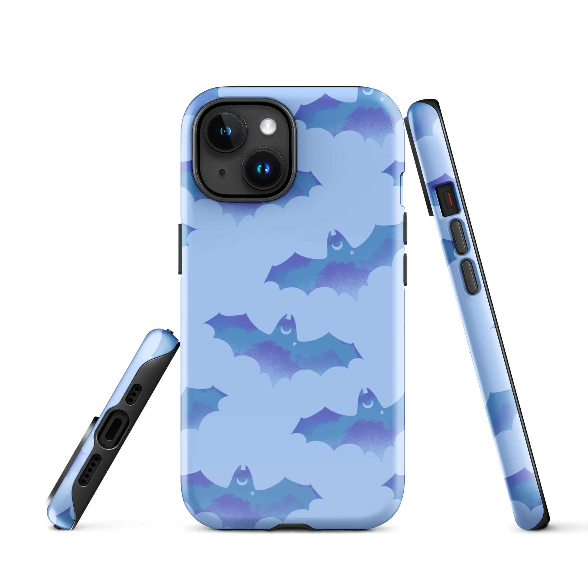 Durable Lilith iPhone® Tough Case featuring a stylish bat design, perfect for year-round protection and fashion.
