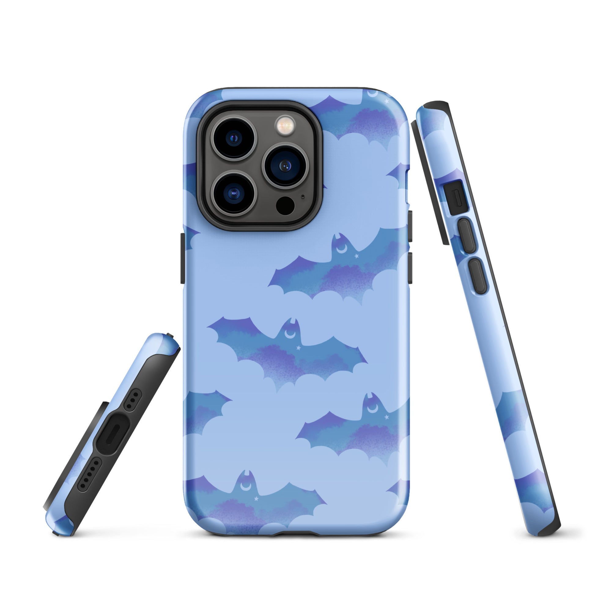 Stylish Lilith iPhone® Tough Case featuring durable design with bat patterns for ultimate phone protection.