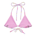 Stylish Magical Girl Padded String Bikini Top in pink, featuring eco-friendly material and adjustable straps for summer fun.
