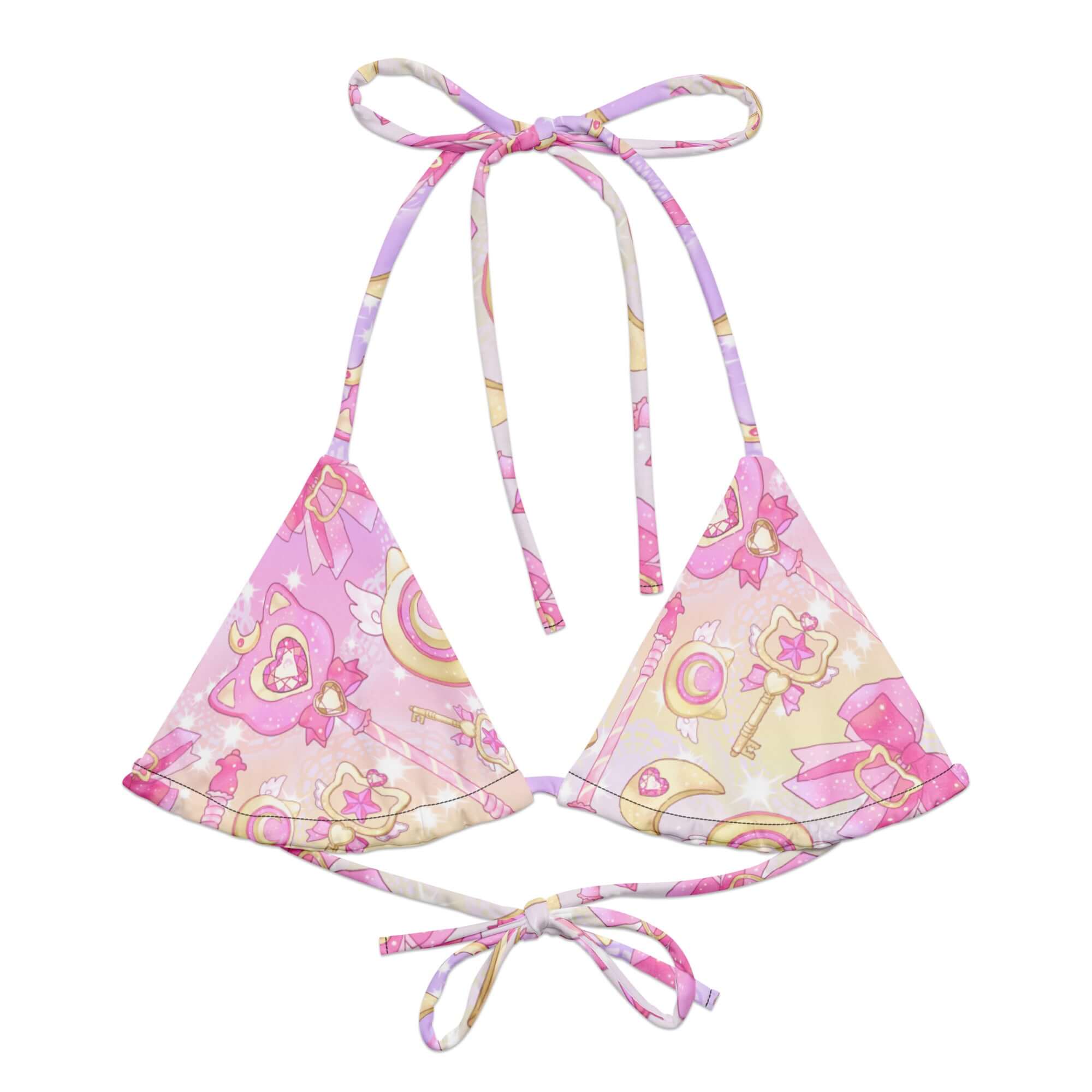 Kawaii Clothing Magical Girl Padded String Bikini Top - Koibito Clothing