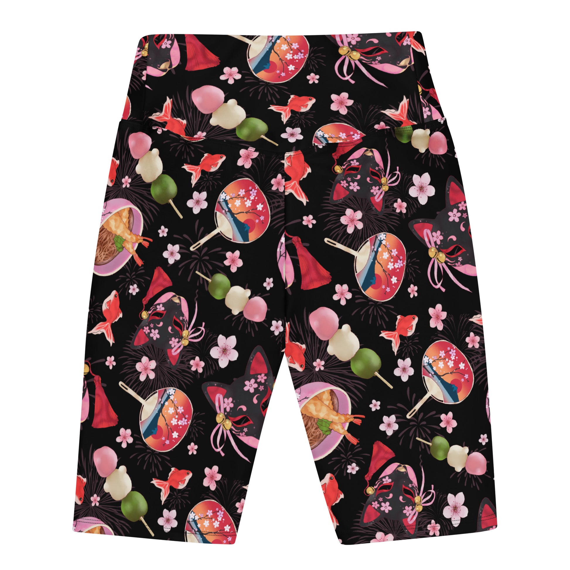 Matsuri Biker Shorts feature a vibrant design, perfect for staying stylish and comfortable during summer outings.