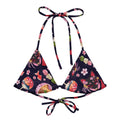 Discover the eco-friendly Matsuri Padded String Bikini Top, featuring vibrant prints and UPF 50+ protection for summer fun.