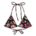 Stylish Matsuri Padded String Bikini Top featuring eco-friendly fabric and vibrant floral print, perfect for summer fun.