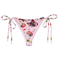 Matsuri String Bikini Bottom features a vibrant floral design, perfect for summer sunbathing by the poolside.