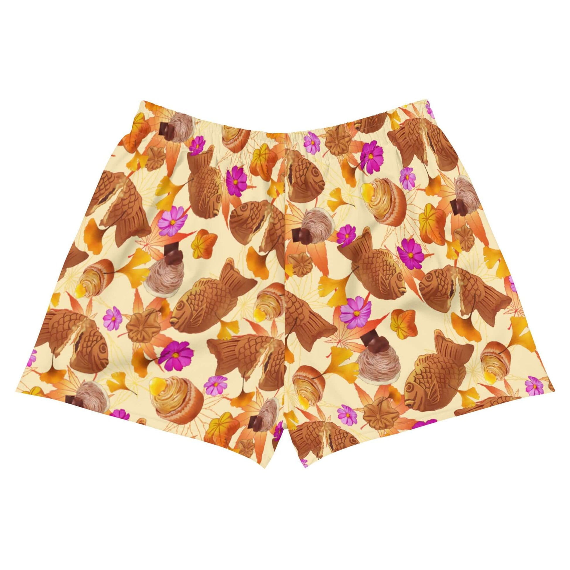 Momiji Athletic Short Shorts feature a playful design, perfect for active days and autumn adventures.