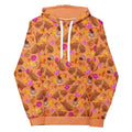 Stylish Momiji Hoodie with vibrant prints and cozy fleece, perfect for fall occasions and comfort.