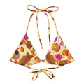 Momiji Padded String Bikini Top features eco-friendly design with vibrant prints, perfect for summer styling.