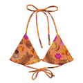 Stylish Momiji Padded String Bikini Top in vibrant print, perfect for summer and eco-friendly with UPF 50+ protection.