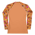 Momiji Rash Guard features a fall-inspired design, perfect for active gym enthusiasts seeking style and comfort.
