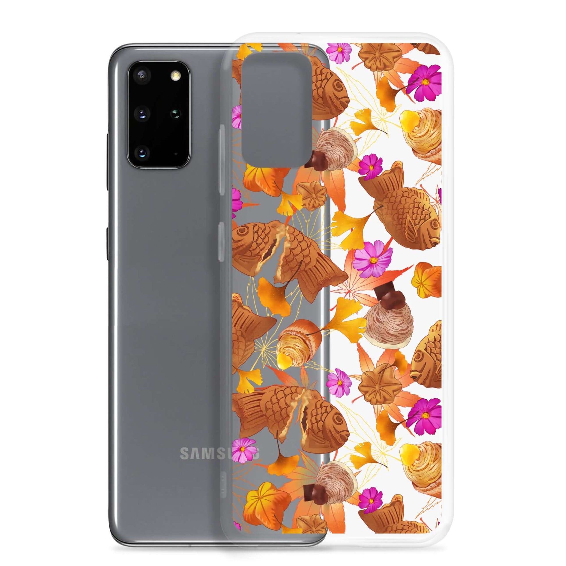 Sleek Momiji Samsung® Clear Case with vibrant design, offering protection against scratches and dirt for your phone.