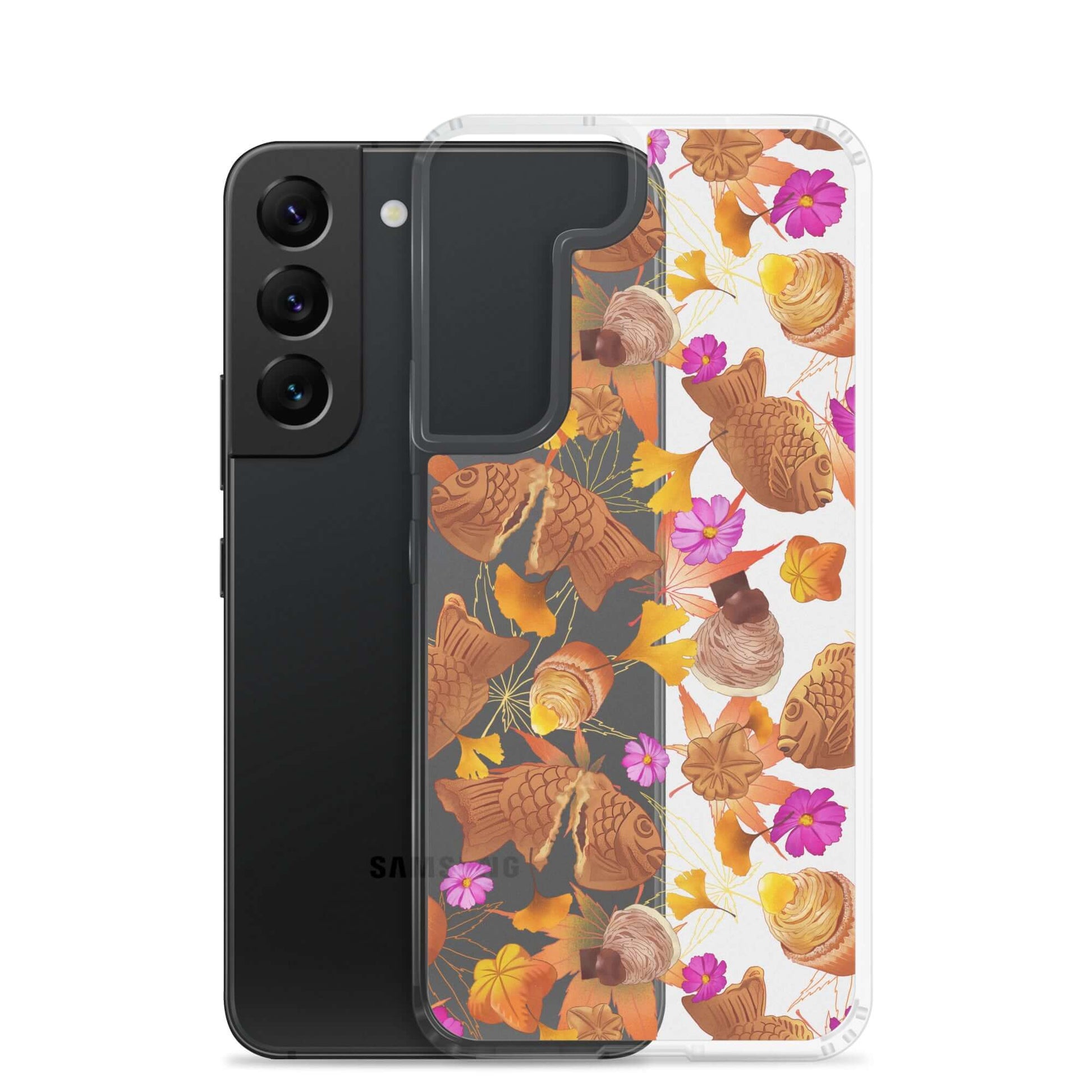 Momiji Samsung® Clear Case showcases a stylish design while offering protection from scratches and dust.