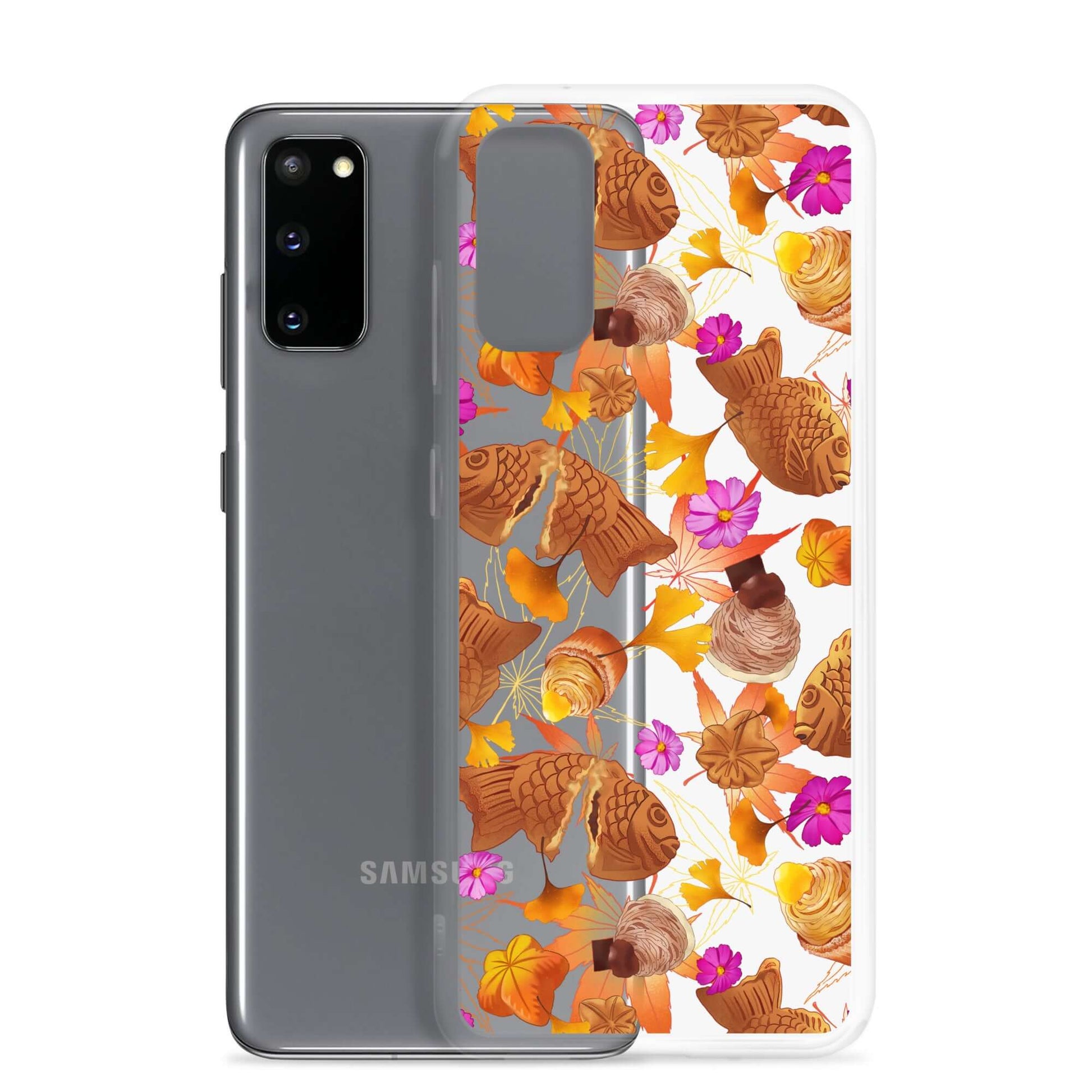 Sleek Momiji Samsung® Clear Case with vibrant design, offering scratch and dirt protection for your Samsung Galaxy S20.