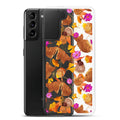 Stylish Momiji Samsung® Clear Case showcasing vibrant designs, offering protection against scratches and dirt.