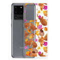 Stylish Momiji Samsung® Clear Case featuring vibrant design, protecting against scratches and dirt for your phone.