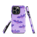 Stylish Morrigan iPhone® Tough Case features a bat design, offering durable protection for your phone all year round.