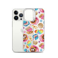 Sleek Pan Dulce iPhone® Clear Case featuring colorful pastries, designed for ultimate protection and style.