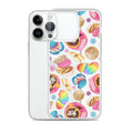 Protect your iPhone® stylishly with the Pan Dulce iPhone® Clear Case, featuring a colorful dessert design.