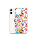 Colorful Pan Dulce iPhone® Clear Case featuring a fun dessert design, protecting your device with style and flexibility.