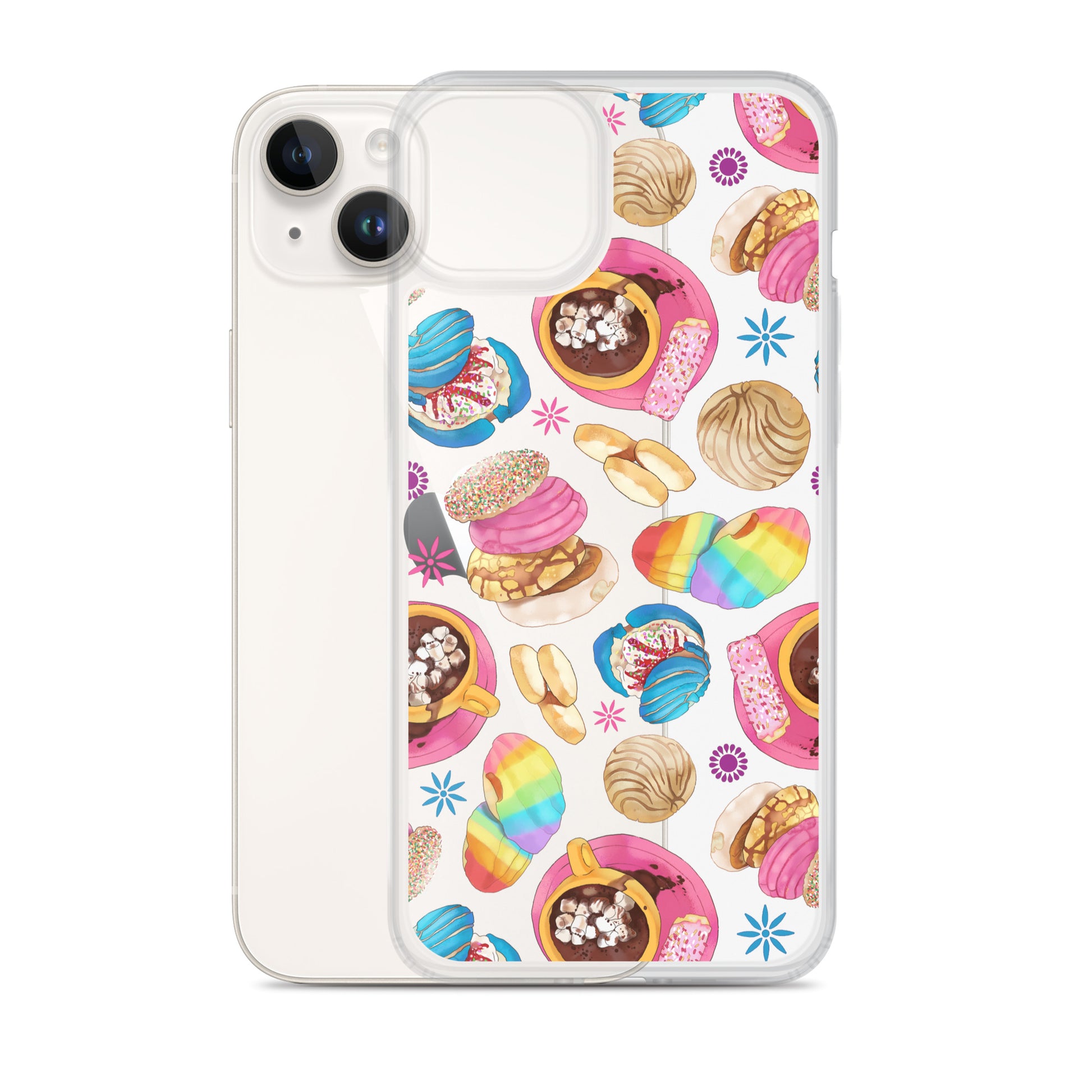 Protect your phone in style with the Pan Dulce iPhone® Clear Case featuring a vibrant design and flexible, durable materials.