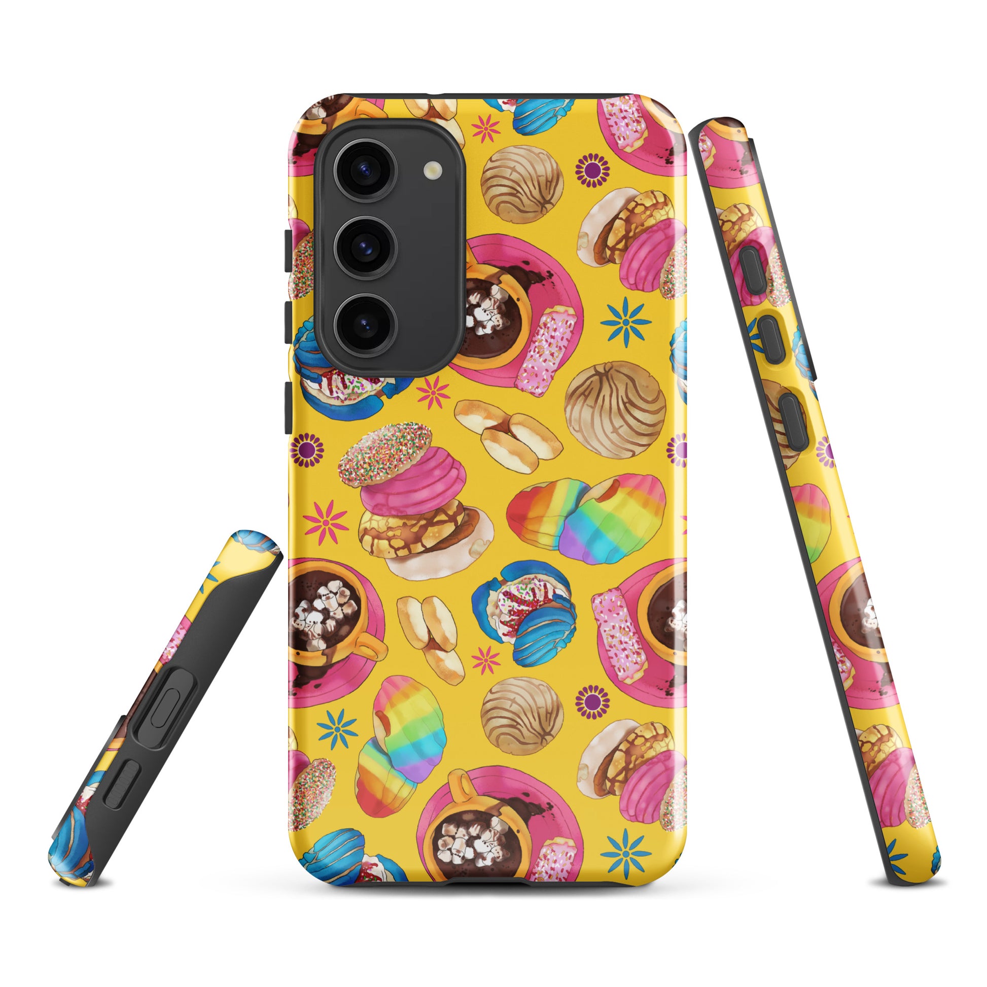 Protect your phone stylishly with the Pan Dulce Samsung® Tough Case, featuring vibrant pastry designs for artful flair.