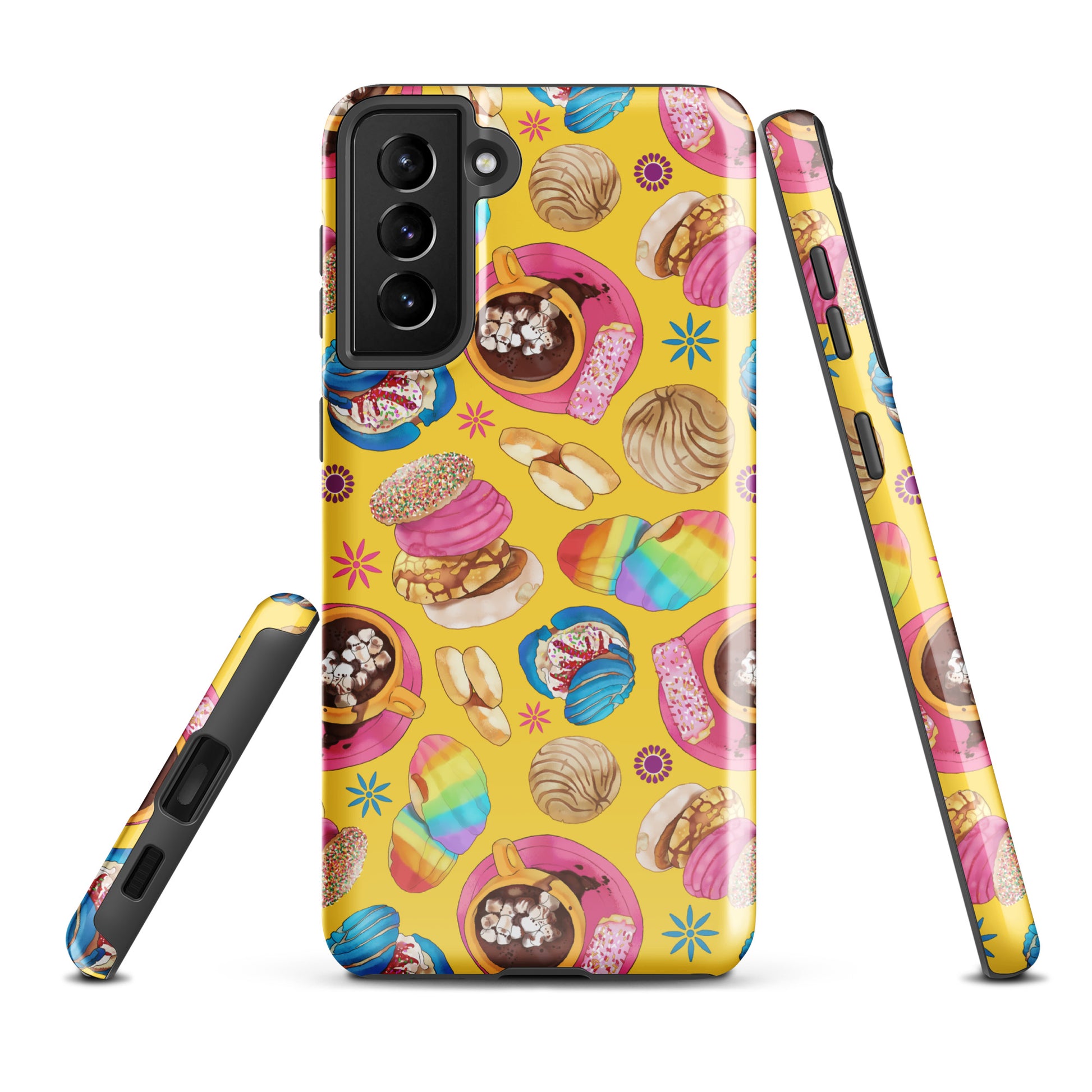 Colorful Pan Dulce Samsung® Tough Case with a sleek design, offering durable protection for your Samsung Galaxy phone.