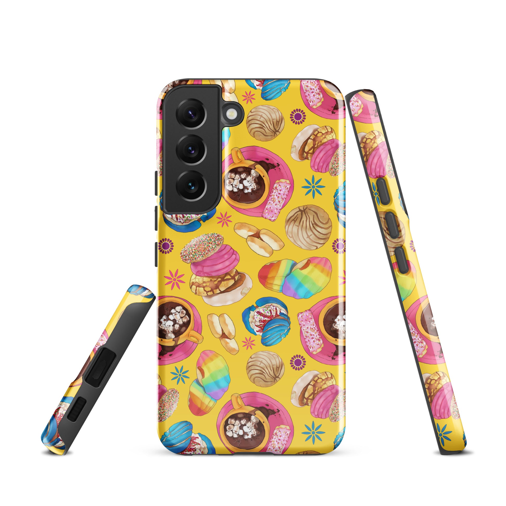 Colorful Pan Dulce Samsung® Tough Case featuring a vibrant dessert design, perfect for stylish phone protection.