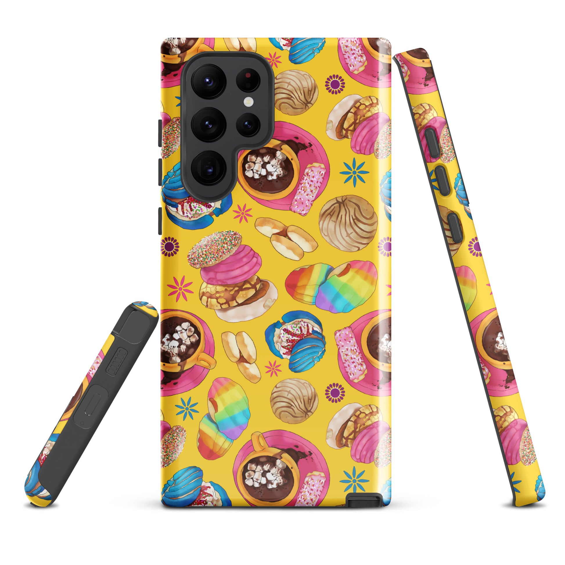 Protect your phone in style with the Pan Dulce Samsung® Tough Case, featuring a vibrant, sweet-themed design.