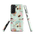 Stylish Parasol Bunny Samsung® Tough Case featuring adorable bunnies and umbrellas, perfect for protection and charm.