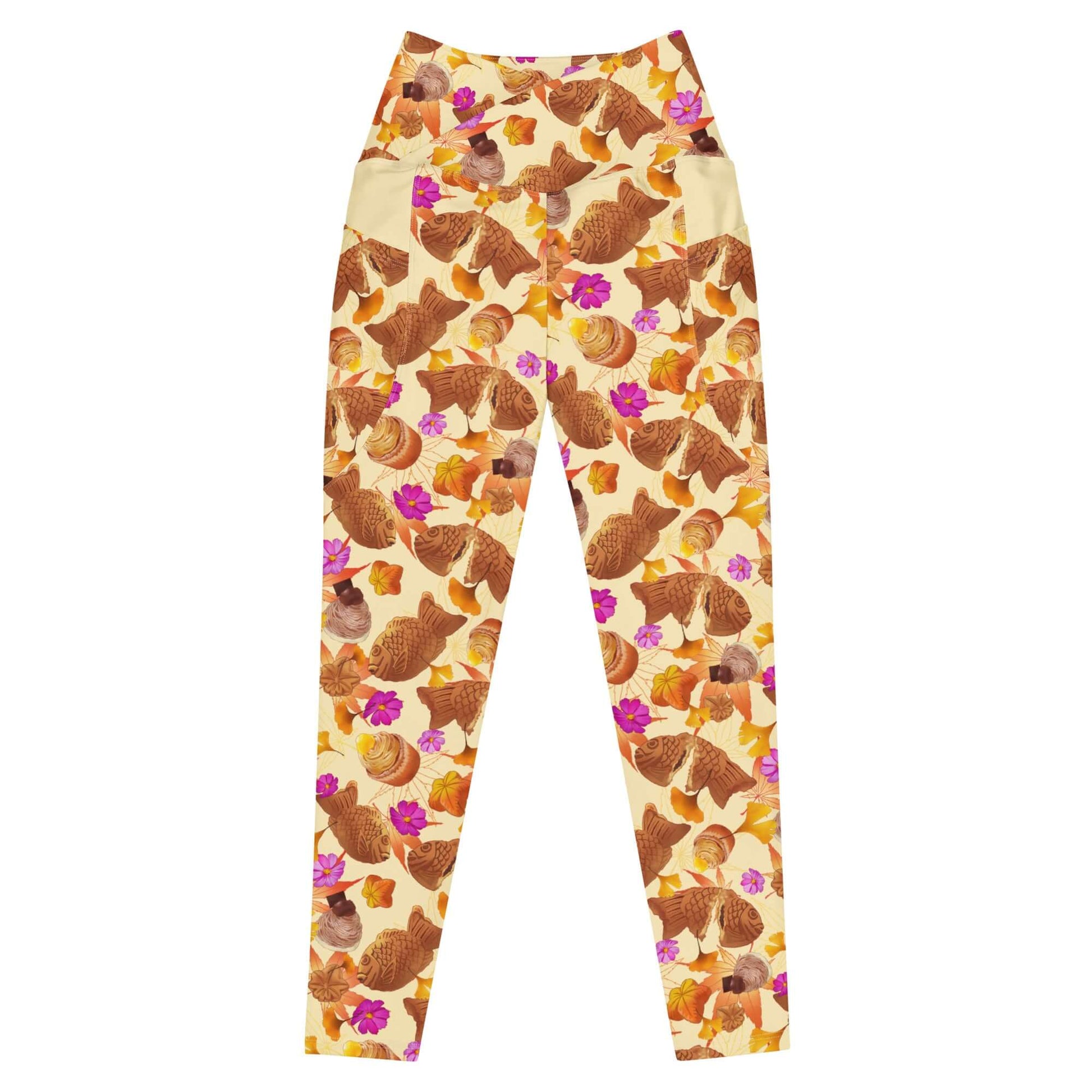 Cozy and stylish, the Premium Momiji Leggings feature a vibrant fall design, perfect for any outing this season.