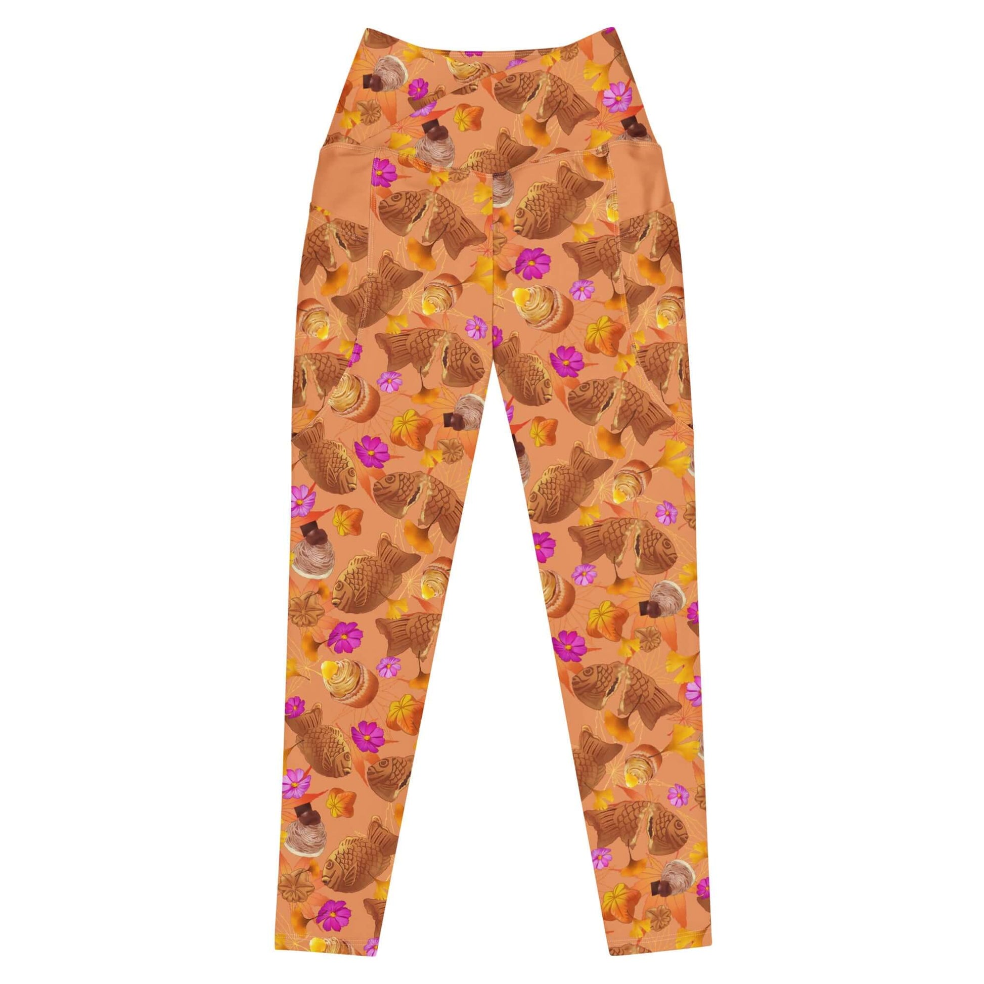 Soft and stylish, the Premium Momiji Leggings feature a cozy fall design perfect for any outing.
