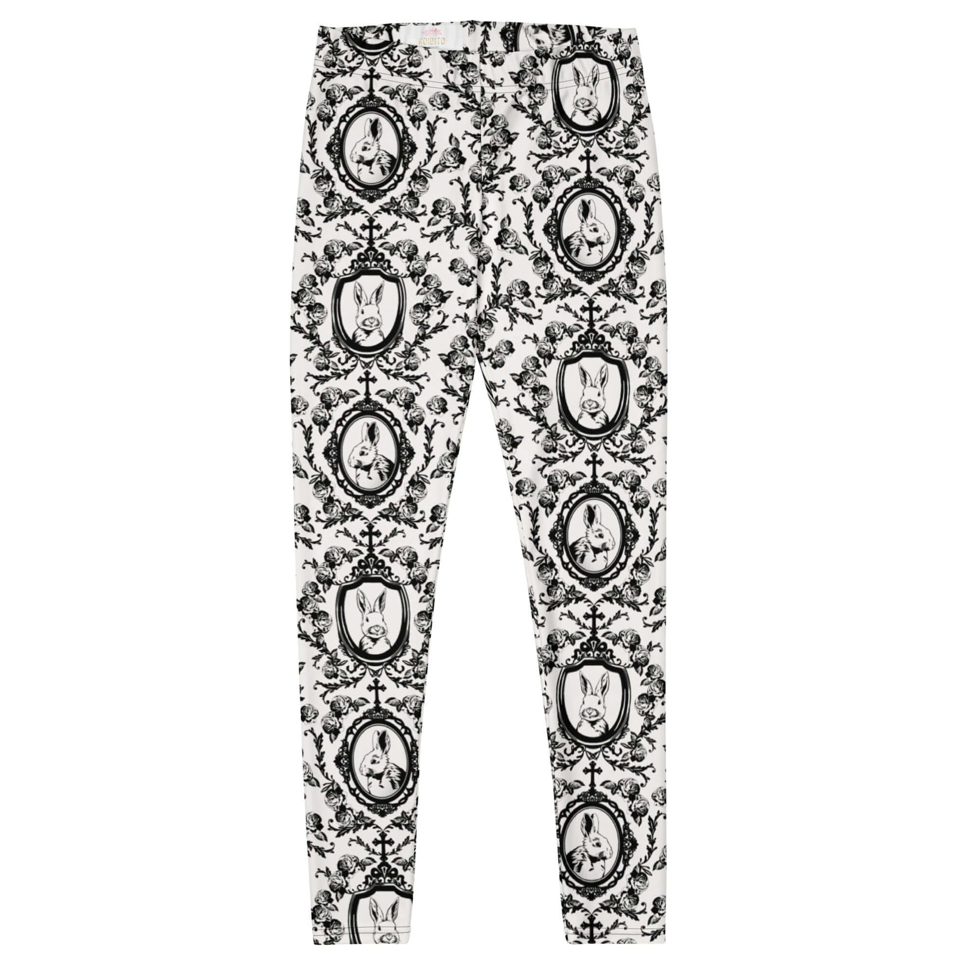 Stylish Queen's Beloved Bunny Leggings featuring a regal bunny pattern for ultimate comfort and flair. Perfect for any queen!