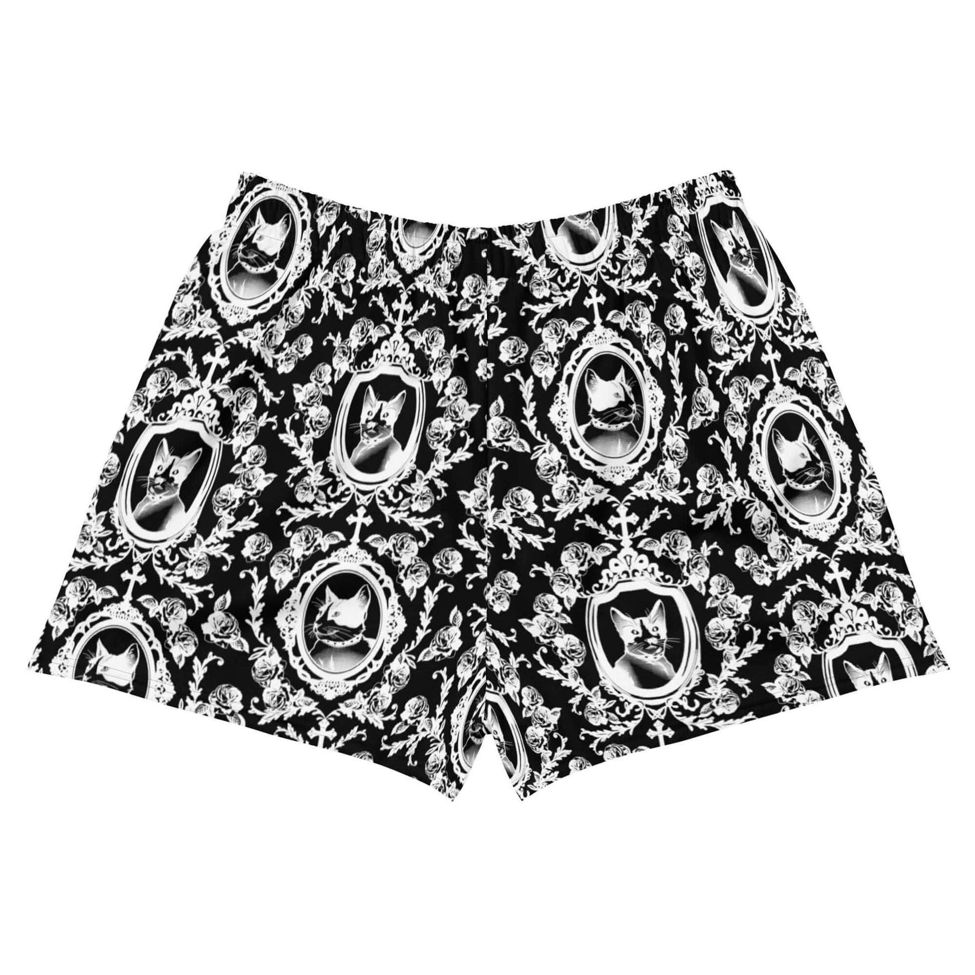 Stylish and comfy, the Queen's Beloved Kitty Athletic Short Shorts are perfect for lounging or active days.