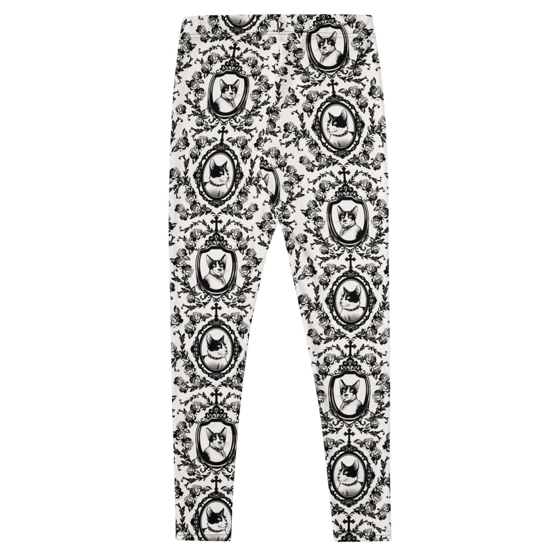 Stylish Queen's Beloved Kitty Leggings feature a regal cat design, perfect for comfort and elegance.