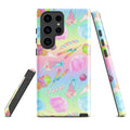 Colorful Rainbow Candy Samsung® Tough Case features playful designs, offering protection and style for your phone.