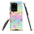 Rainbow Candy Samsung® Tough Case features a colorful design, offering sleek protection and durability for your phone.