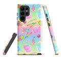 Colorful Rainbow Candy Samsung® Tough Case features a vibrant design, combining style and protection for your phone.