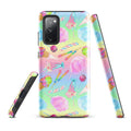 Colorful Rainbow Candy Samsung® Tough Case showcasing a sleek design for optimal phone protection and style.