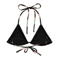 Stylish Royal Cookie Padded String Bikini Top featuring recycled materials and adjustable straps for summer fun.
