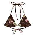 Royal Cookie Padded String Bikini Top features eco-friendly design and playful prints, perfect for summer styling.