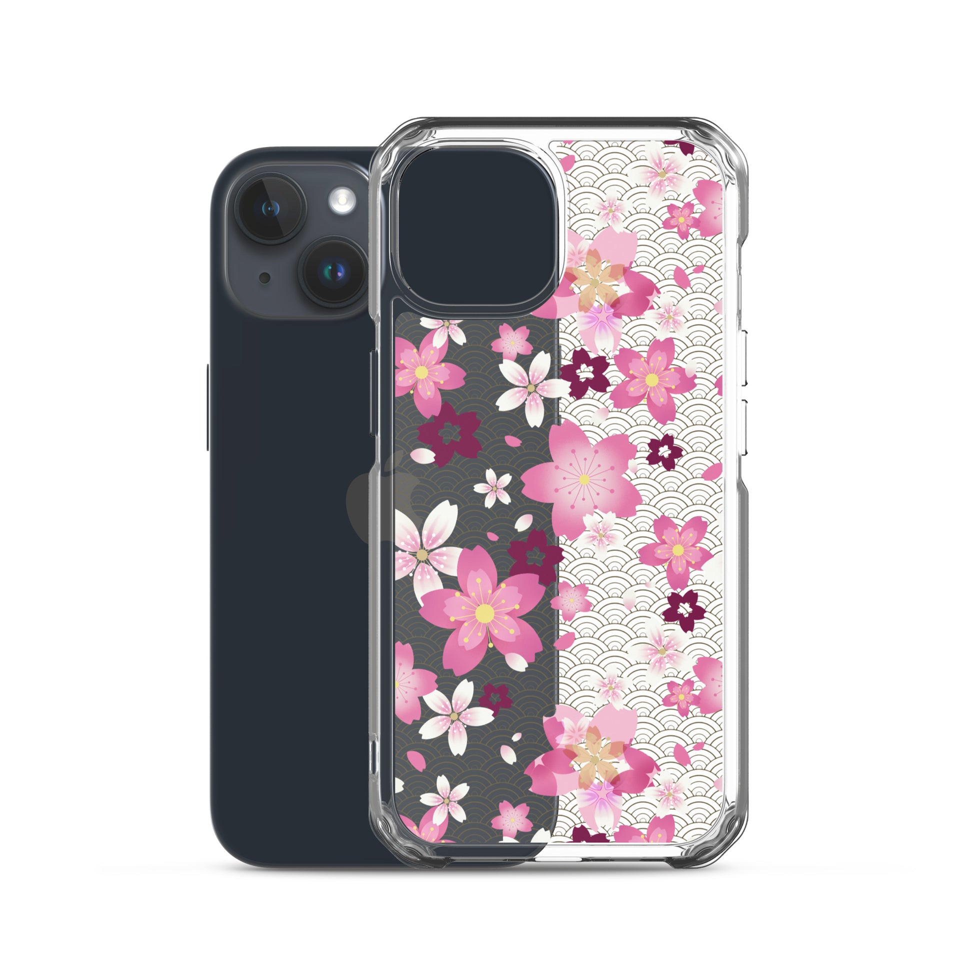 Sakura iPhone® Clear Case features elegant cherry blossom design, offering protection against scratches and dirt.