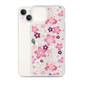 Sakura iPhone® Clear Case featuring a floral design, providing stylish protection against scratches and dirt.