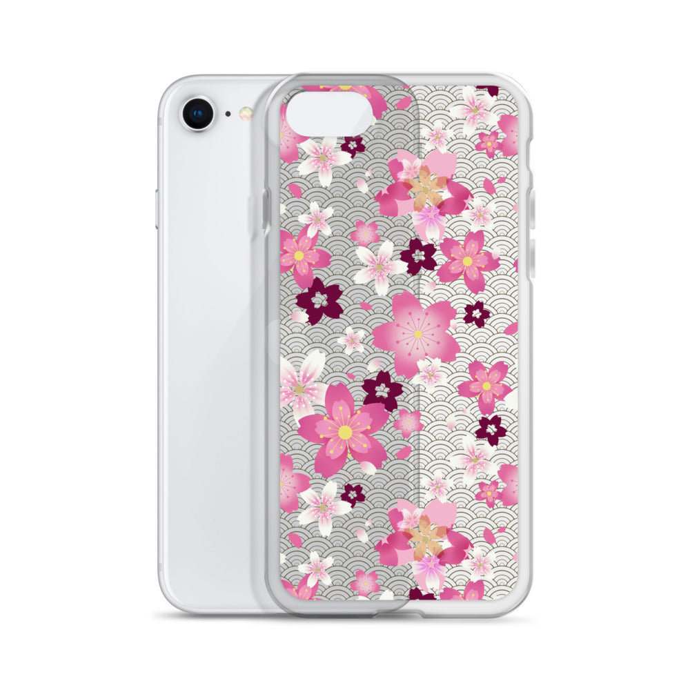 Sakura iPhone® Clear Case showcases beautiful floral design while protecting against scratches and dirt.